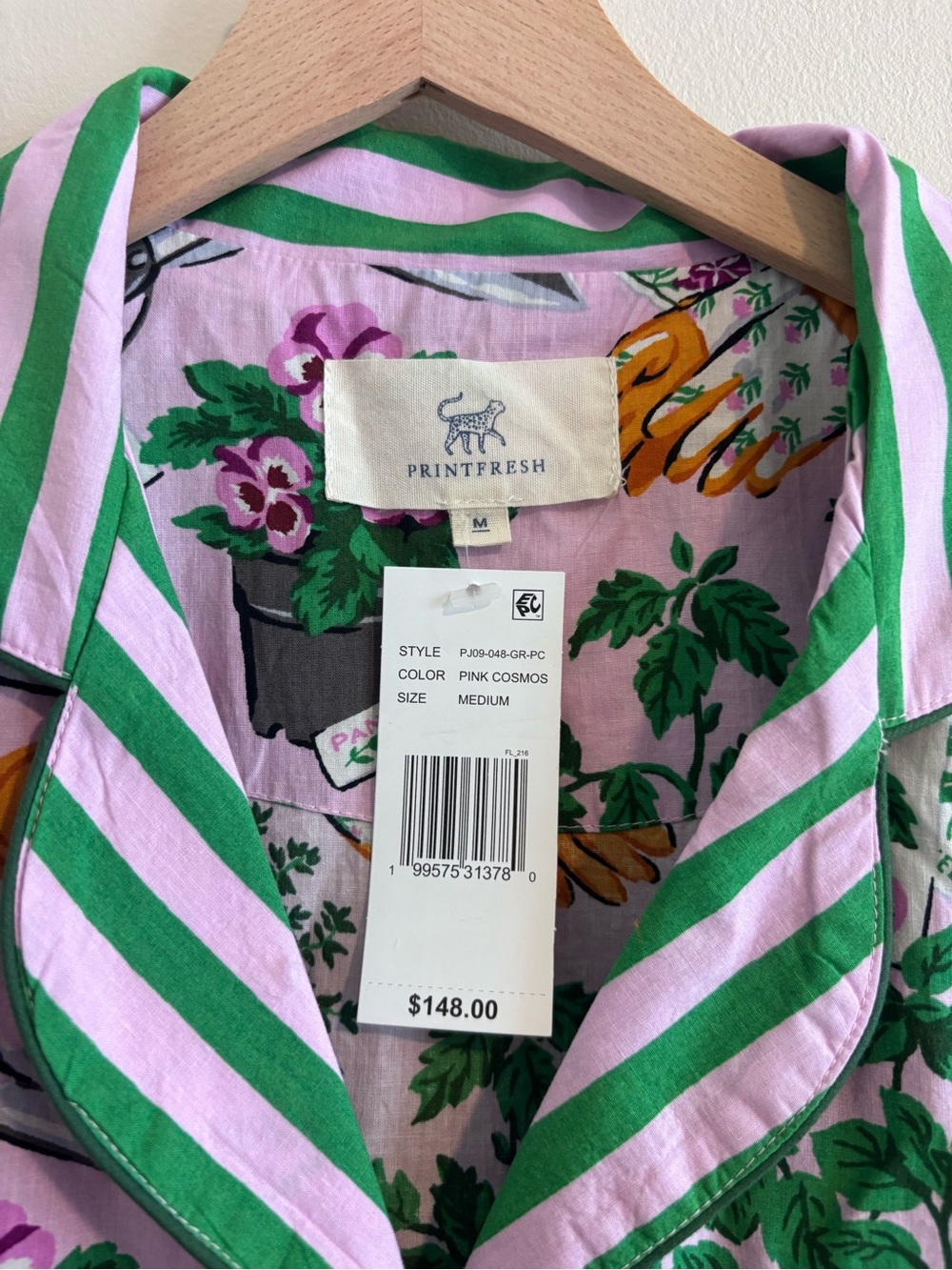 NWT Printfresh Green Thumb Short Sleeve Pajama Set - Picture 2 of 7